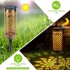 Outdoor Solar Pathway Lights - 6 Pack Decorative Metal Retro Lights for Path, Garden, Patio - Waterproof Landscape Lighting with Beautiful Patterns