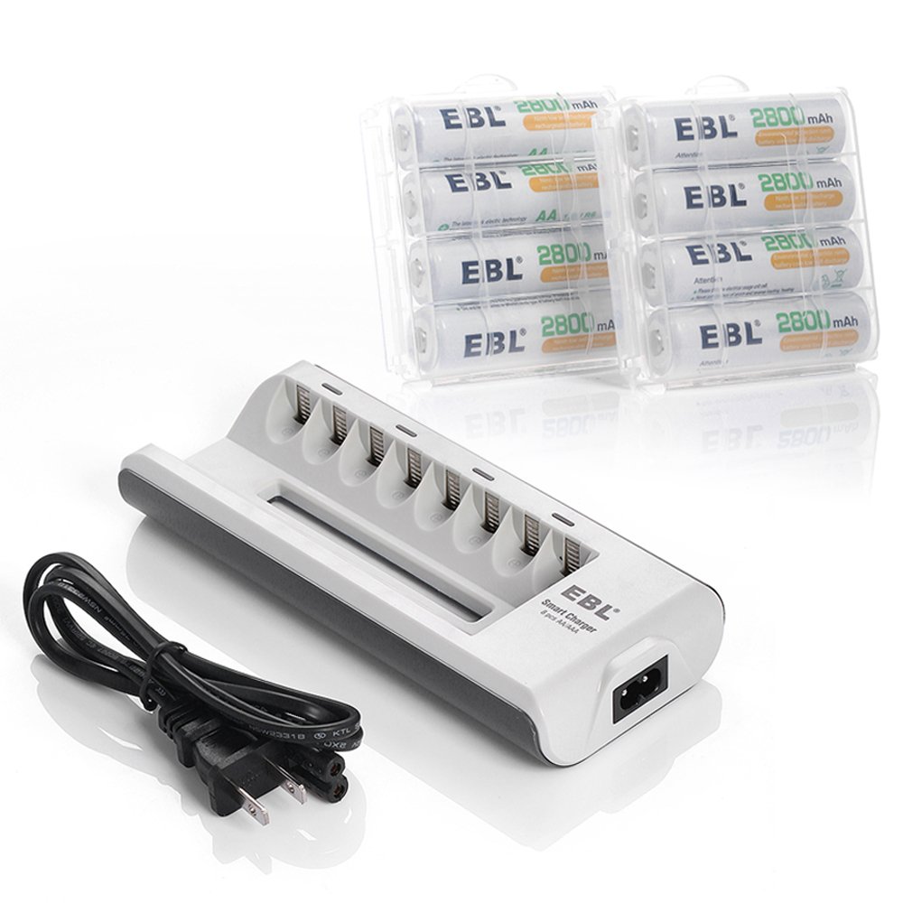 EBL 2800mAh Ni-MH AA Rechargeable Batteries