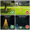 Solar Lights Outdoor, 8 LED Solar Garden Lights