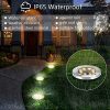 8 LED Solar Garden Lights Disk Lights Outdoor