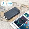 25000mAh Solar Power Bank with Dual USB Output – Portable and Waterproof Charger