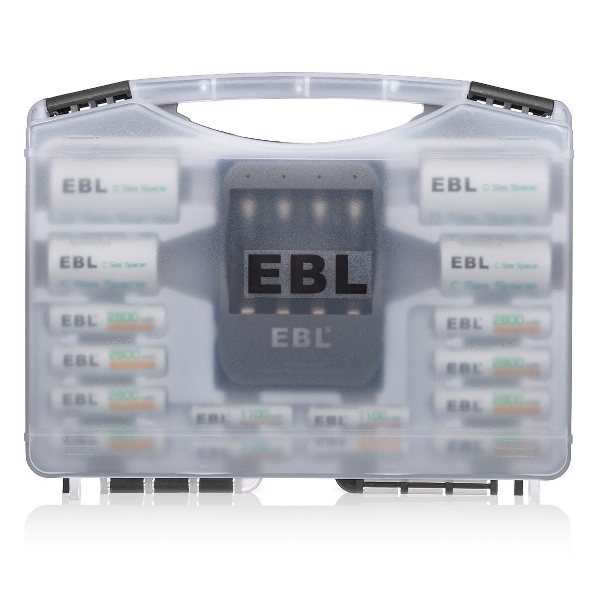EBL Black Batteries Box Include