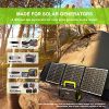 Stay Powered Anywhere: Paxcess 60W Foldable Solar Panel with USB QC 3.0 & Type-C for Off-Grid Adventures