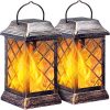 TomCare Solar Lights Outdoor Flickering Flame