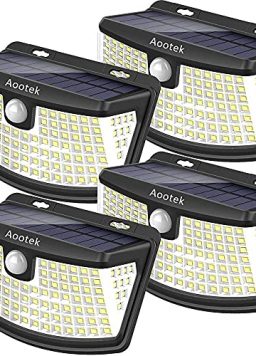Aootek New solar lights 120 Leds with lights reflector