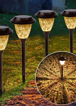 MAGGIFT 6 Pack Solar Powered Pathway Lights