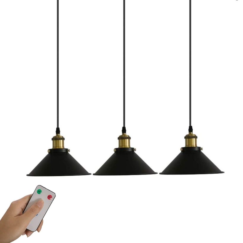 3 Pack Industrial Black Pendant Light Fixture – Illuminate Any Space, Anytime