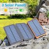 Solar Charger 24000mAh FEELLE Portable Solar Power Bank