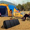 40W Foldable Solar Panel with USB QC 3.0, 12-15V DC Output
