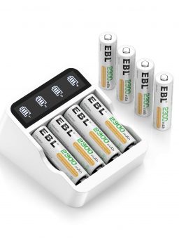 EBL LCD AA AAA Battery Charger with AA Rechargeable Batteries