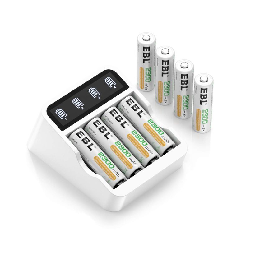 EBL LCD AA AAA Battery Charger with AA Rechargeable Batteries