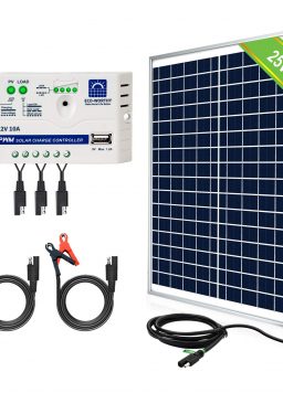 ECO-WORTHY 25 Watts 12V Off Grid Solar Panel SAE Connector Kit
