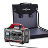 ROCKPALS 300W Portable Power Station Foldable 60W Solar Panel Charger