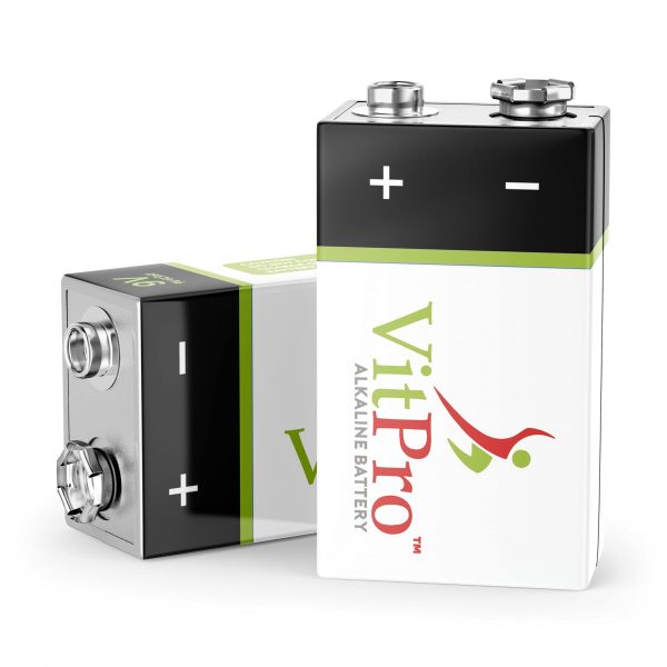 VitPro 4 Pack 9 Volt Performance All-Purpose Alkaline Batteries