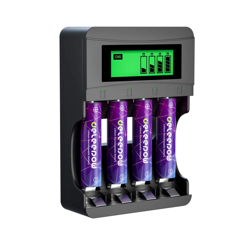 Rechargeable AAA Batteries 1.5V with 2H Fast Smart Charger