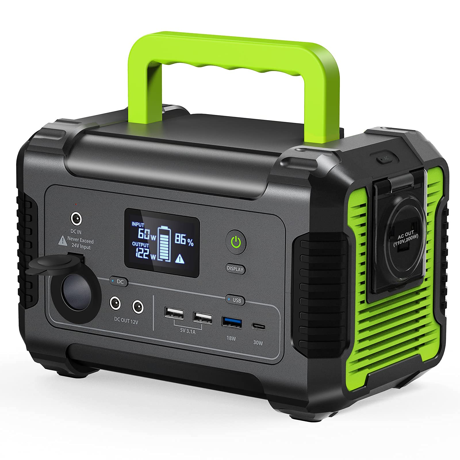 PAXCESS Portable Power Station 200W, 230Wh/62400mAh
