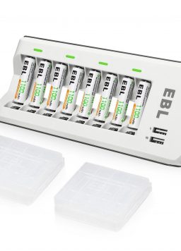 EBL 808U Battery Charger with 8 Counts