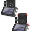 10,000mAh Solar Phone Charger with Dual Flashlight