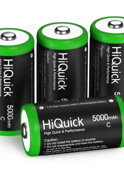 HiQuick Ni-MH C Size Rechargeable Batteries 5000mAh