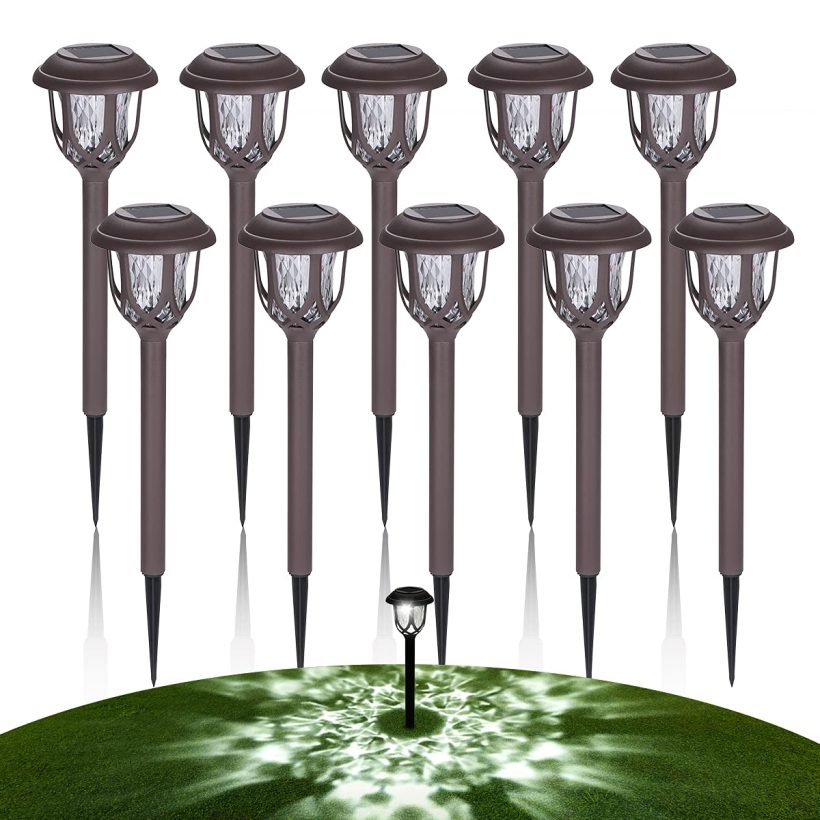 Tomshine Solar Pathway Lights, Outdoor 10 Pack