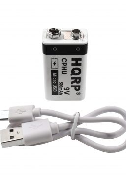 HQRP USB 9V Lithium-Ion Rechargeable Battery