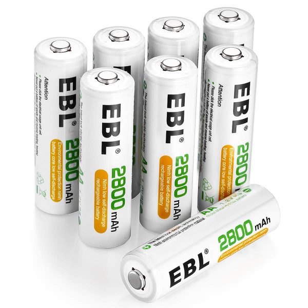 EBL Pack of 8 AA Batteries 2800mAh High Capacity