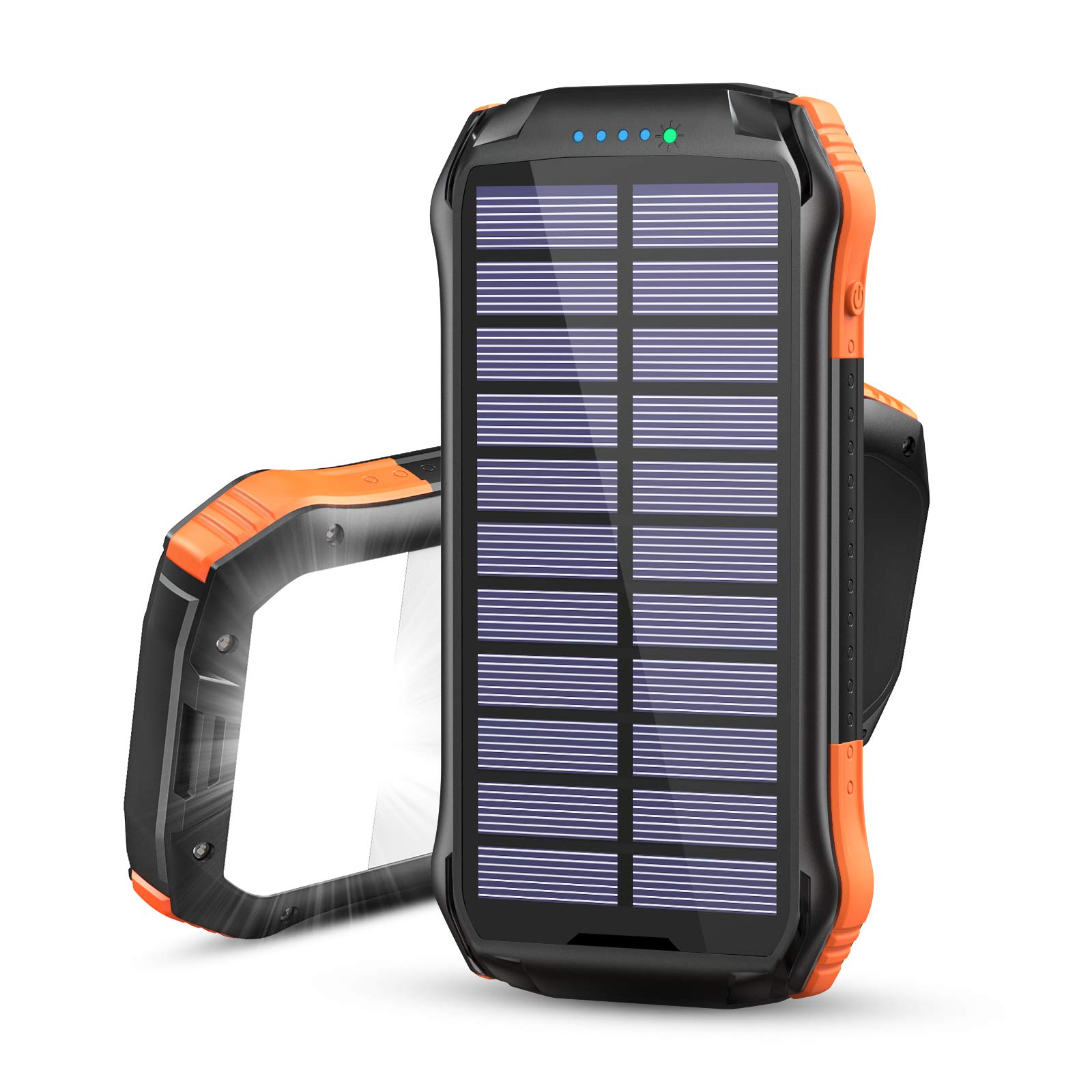 Portable Wireless Charger Solar Power Bank with 3 Outputs