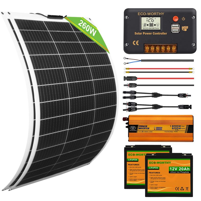 ECO-WORTHY 260W Panel Kit for RV Off Grid Solar Panel Kit