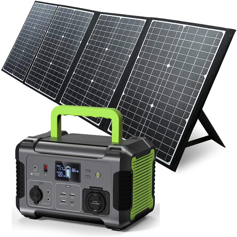 Portable Power Station with Solar Panel Included