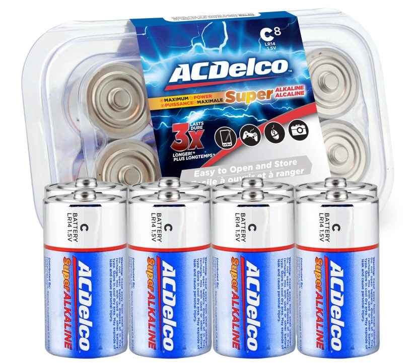 ACDelco 8-Count C Batteries, Maximum Power Super Alkaline Battery