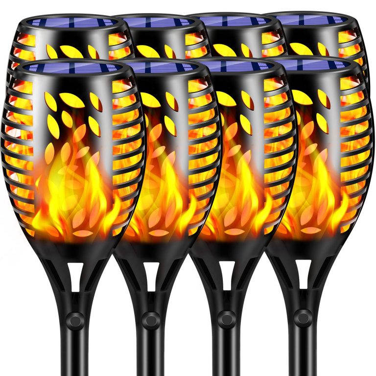 TomCare 8 Pack Solar Lights Outdoor Flickering Flames