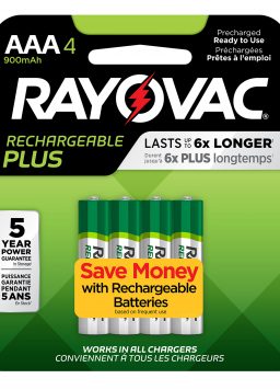 Rayovac Rechargeable AAA Batteries, High Capacity