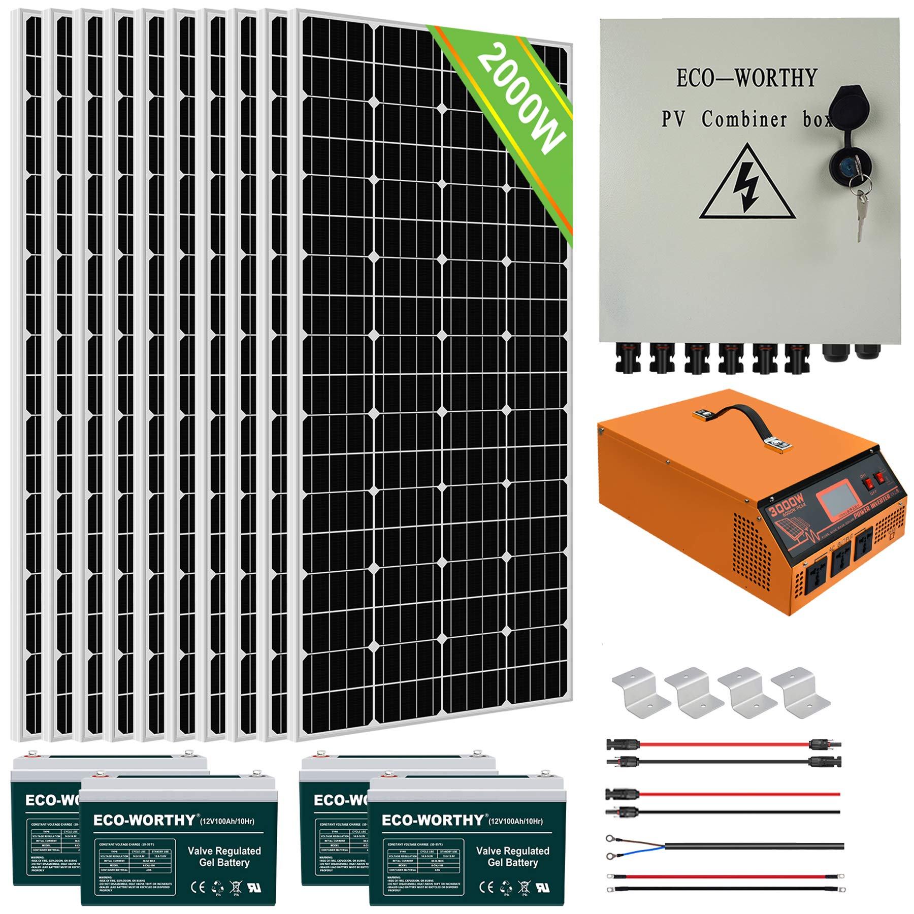 ECO-WORTHY 2000W 8KWH Solar Panel Kit Complete