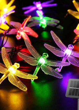 Dragonfly Solar String Lights Outdoor 20.8 Feet 30 Led