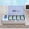 EBL D Cells 10000mAh Rechargeable Batteries