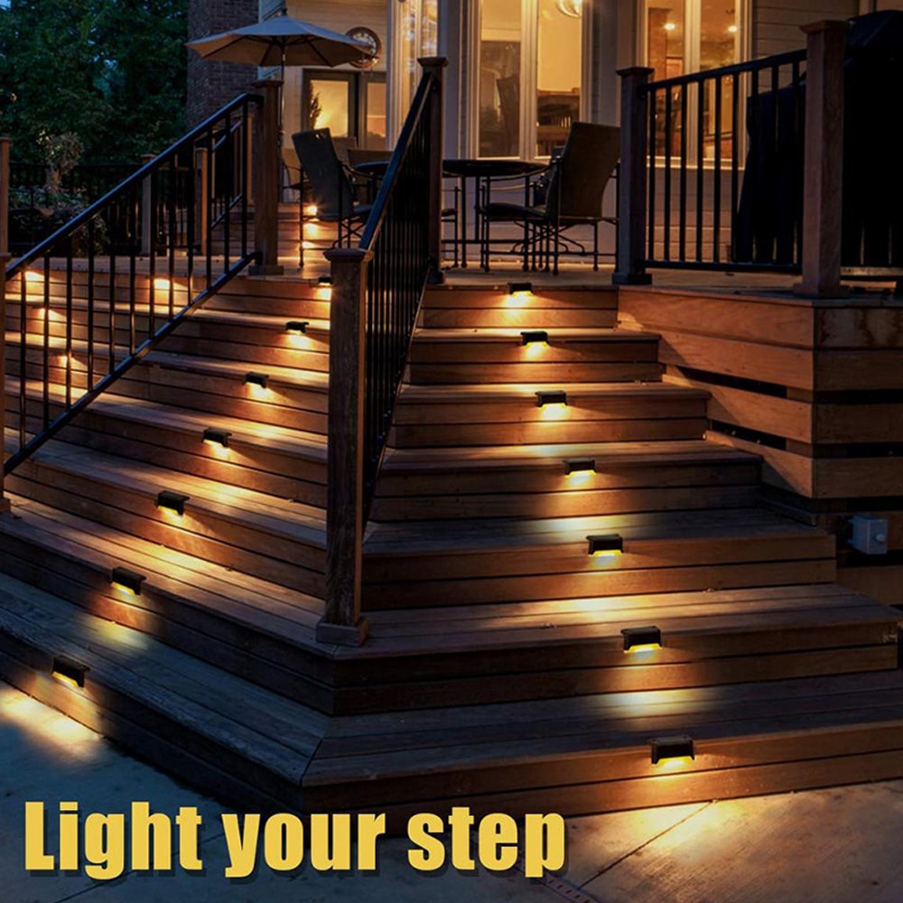 Steps Solar Lights Waterproof for Patio Stair Garden Yard Fence
