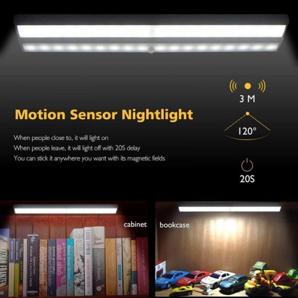 Light LED PIR Motion Sensor Lamp Wireless Batteries Powered