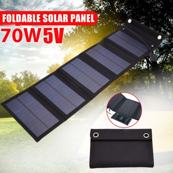 Smartphone 70W Foldable USB Solar Panel Mobile