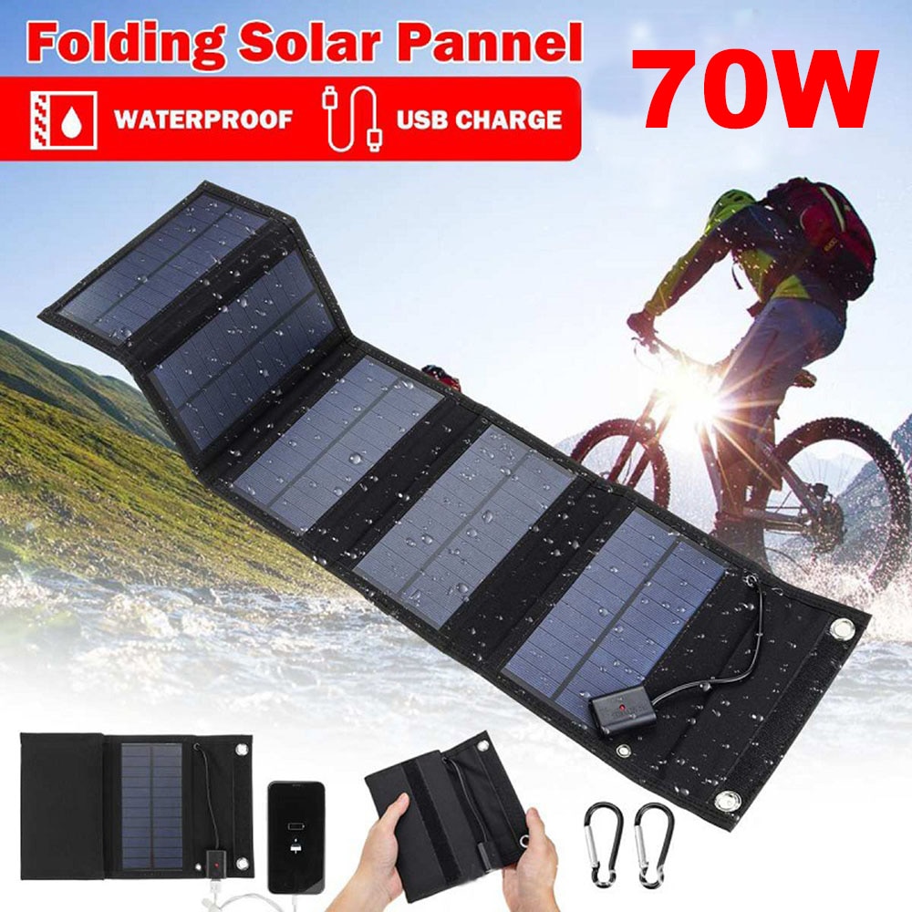Smartphone 70W Foldable USB Solar Panel Mobile
