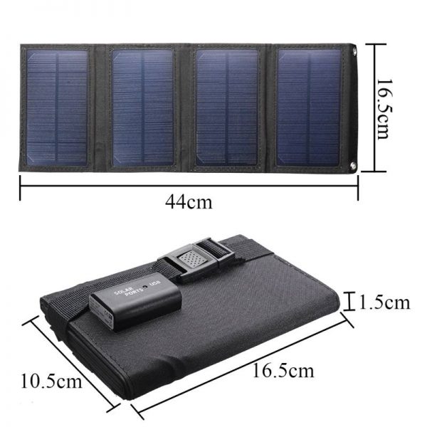 Solar Panel Folding Charger Mobile Power Bank