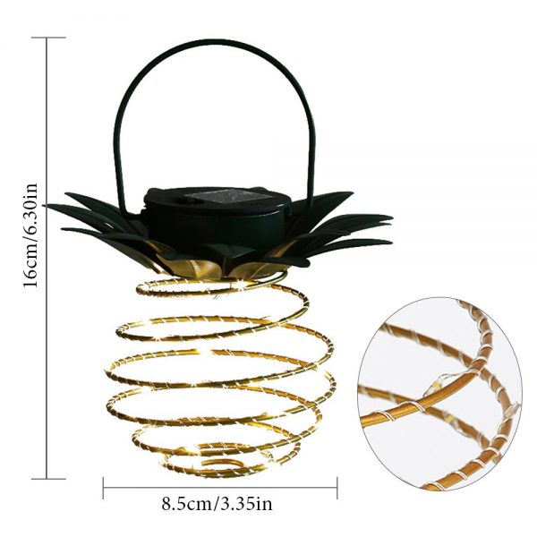 Pineapple Solar Lamp For Garden Yard Patio Lawn