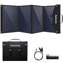 Solar Panel is a 120W Monocrystalline Solar Charger that is foldable and portable