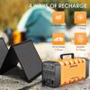 Stay Powered Anywhere – Aeiusny 500W 288Wh Portable Solar Generator for Camping & Emergencies