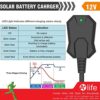 12V Waterproof Solar Battery Trickle Charger & Maintainer - 20 Watts Mono Solar Panel