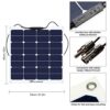Solar Panel 18V 12V 50W Bendable Water/Shock/Dust Resistant