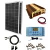 olar Panel Kit (2x100W) with 1500W VertaMax Power Inverter for RV, Boat