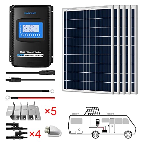 Panel Solar RV Kits with 40A MPPT LCD Charge Controller