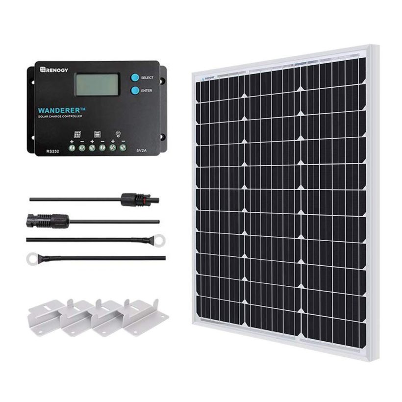 Renogy 50W 12V Monocrystalline Solar Panel Starter Kit