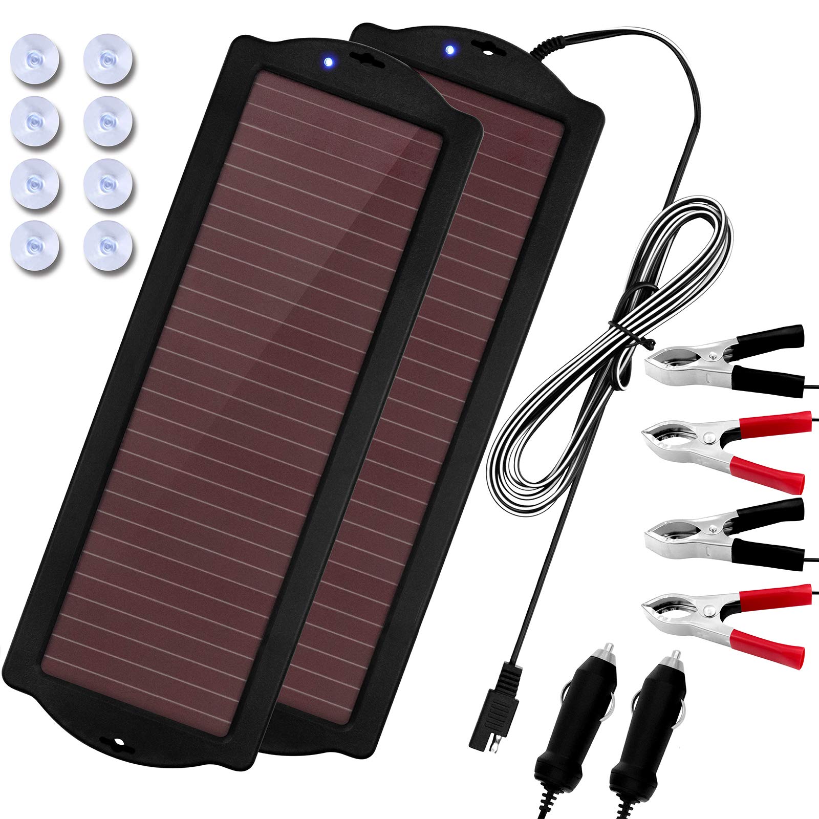 Solar Car Battery Trickle Chargers Kits for 12 Volts Battery
