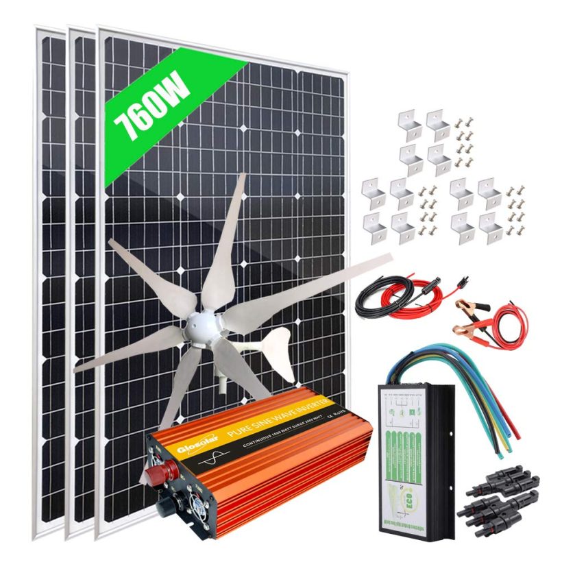 Solar Wind Power Kits Off-Grid System for Charging 12V 24V Battery